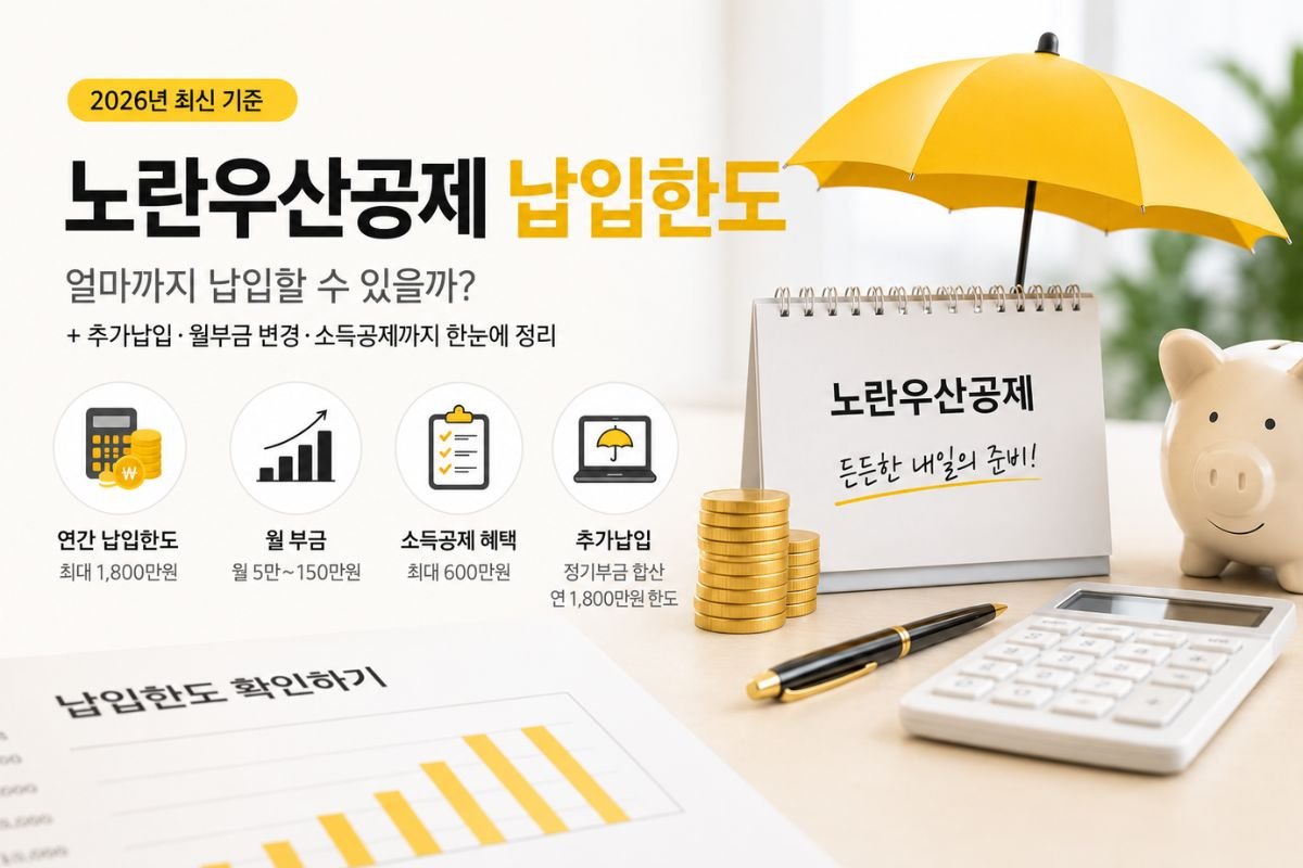 2026 노란우산공제 납입한도, 추가납입·소득공제 안내